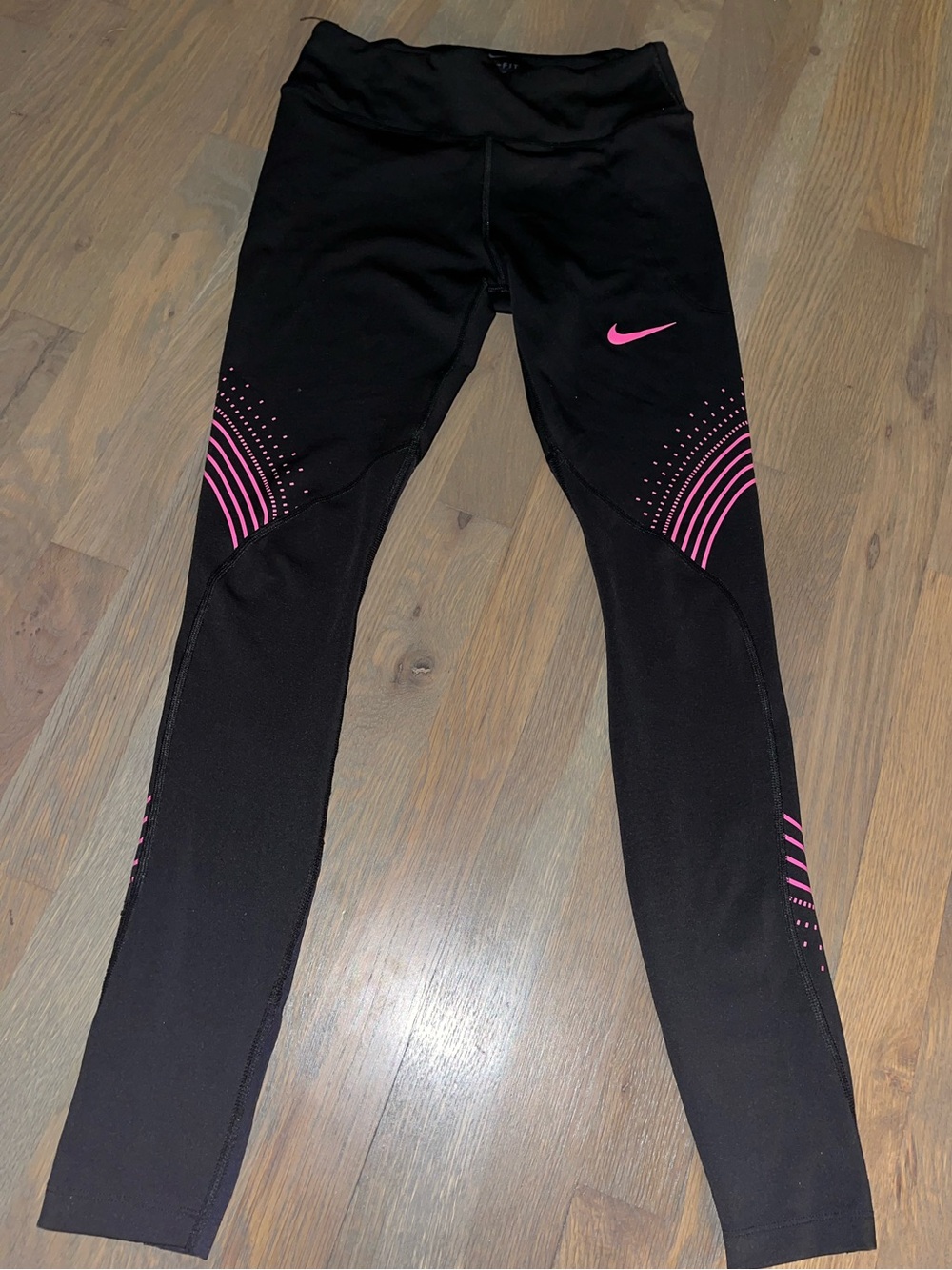 Nike Dri-FIT Black Pink Running Leggings Women’s Small S Athletic Workout